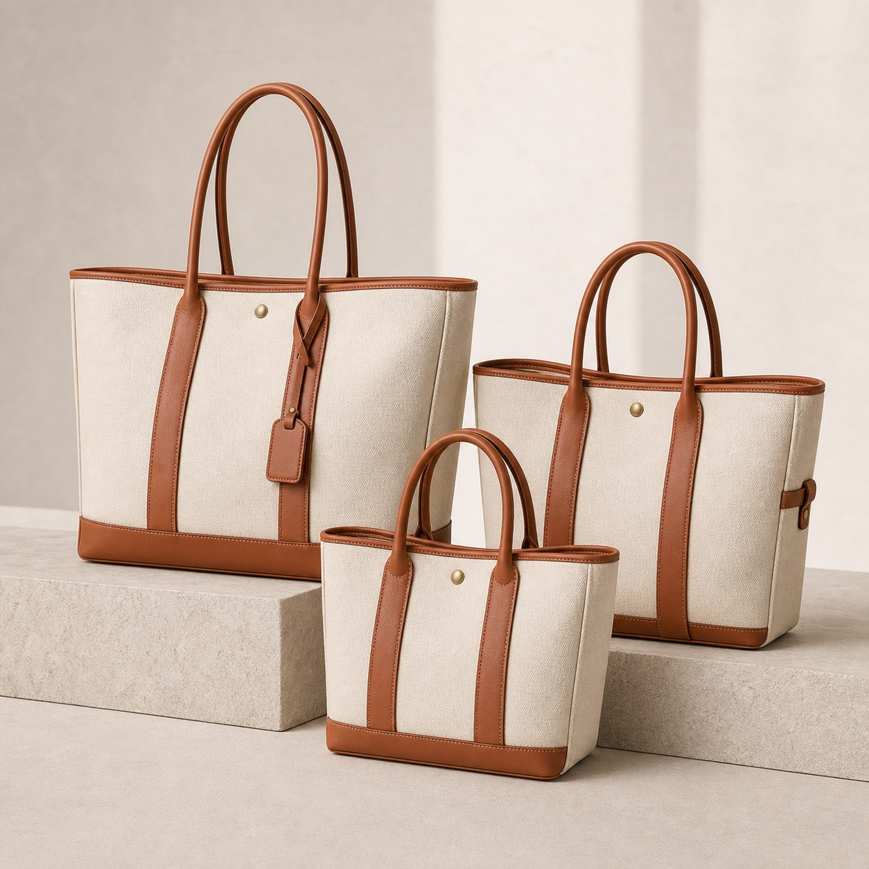 Large canvas and travel tote bags